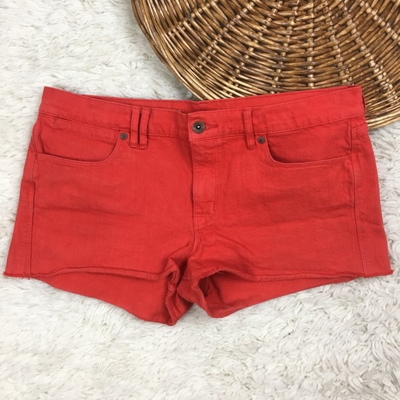 Madewell Pants - Madewell red cut off shorts jean denim